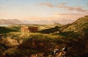 The Temple of Segesta with the Artist Sketching (mk13) Thomas Cole